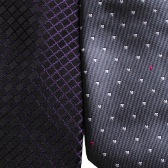 TIE SALE! Apt. 9 Pair / Lot / 2 TIes Neckties Purple / Blue / Great Patterns - Picture 3 of 6